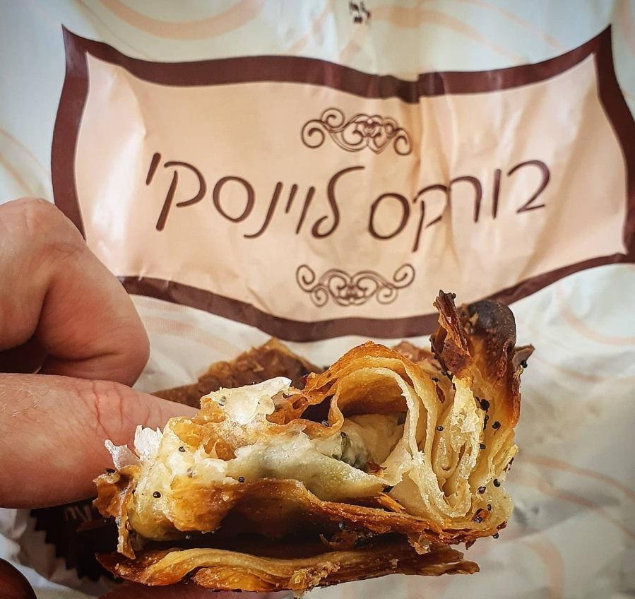 Fresh burekas from the original Levinsky bag